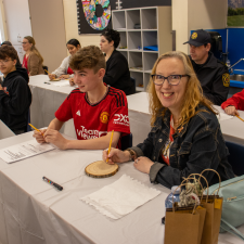 Shirley with Student